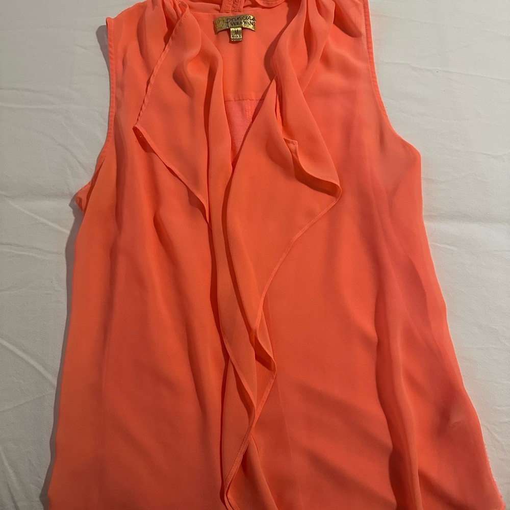 Princess Vera Wang Lightweight Coral Tank Blouse